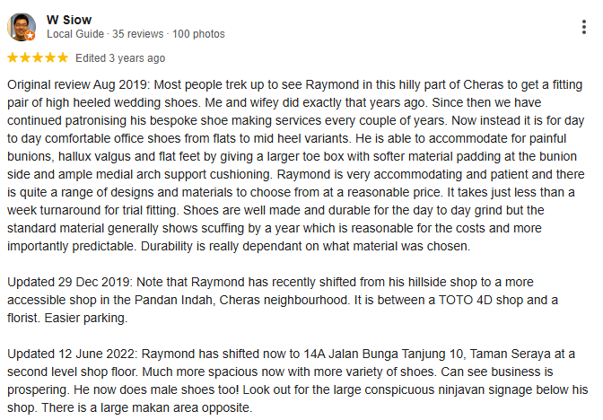 马来西亚量脚订制评价